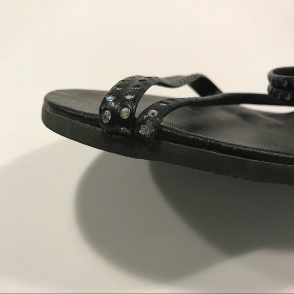 Handmade Black Wedge Sandals - Picture 6 of 7